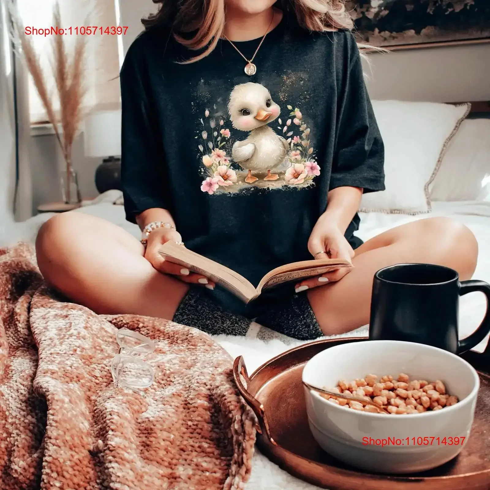Easter Peep T Shirt Duck Duckling Womens Spring Holiday Cottagecore vintage Washed Unisex homme Stylish Soft graphic