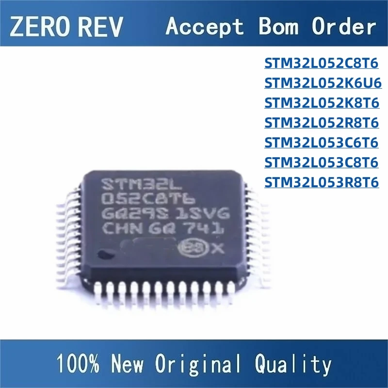 1Pcs 100% New STM32L052C8T6 STM32L053C6T6 STM32L053C8T6 STM32L052R8T6 STM32L053R8T6 STM32L052K8T6 LQFP STM32L052K6U6 UFQFPN32 ic