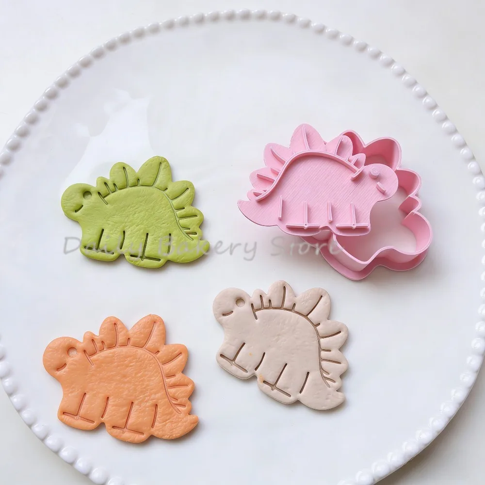 Dinosaur Cookie Cutters Mold Dinosaur Biscuit Embossing Mould Sugarcraft Dessert Baking Mold Cake Kitchen Accessories Tools