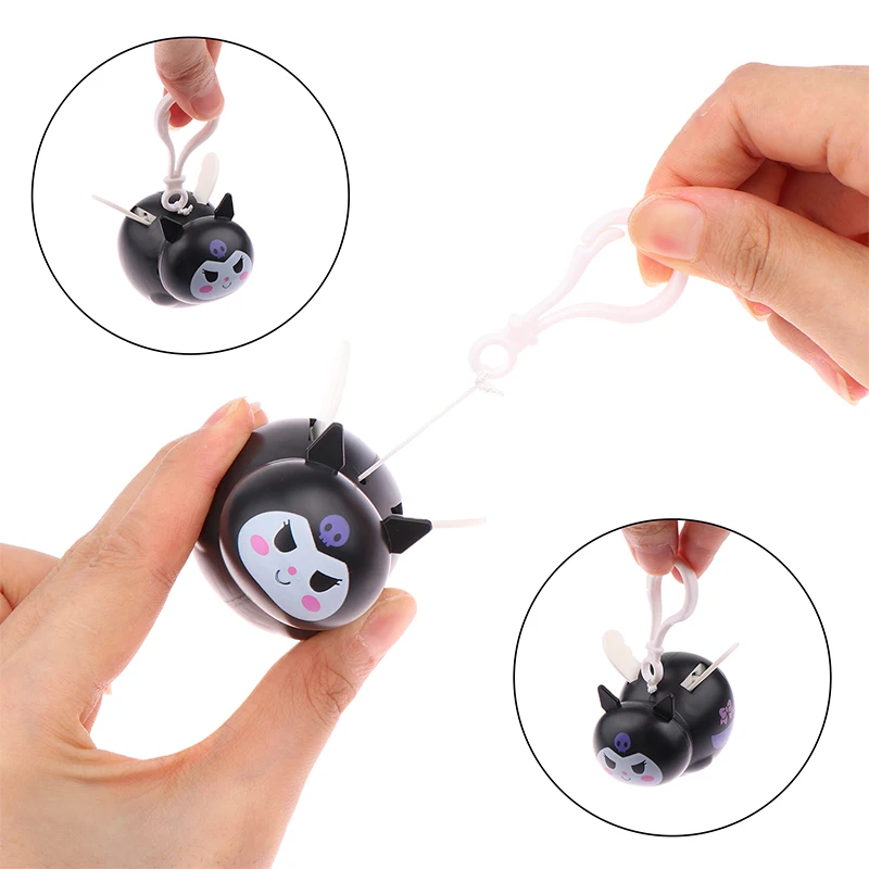 Cute Hello Kitty Kuromi Pull Line Climbing Rope Pendant Decompression Novelty Funny Toys Children Schoolbag Keychain Decoration