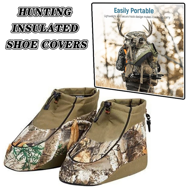 

Hunting Insulated Shoe Covers Pairs Waterproof Camo Boot Insulated Covers for Hunting Fishing Camping Wildlife & Birdwatching