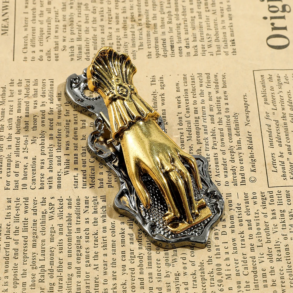 Retro Lady Metal Book Mark Hand of Wealth Paper Clip Bookmarks Gift Box Stationery Reading Markers for Book Lover Girl Collect