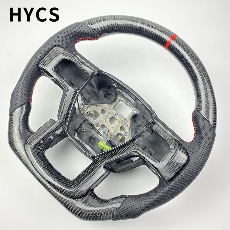 Custom Gloss Carbon Fiber Steering Wheel for Fo-rd Raptor F150 F250 Customizable LED models