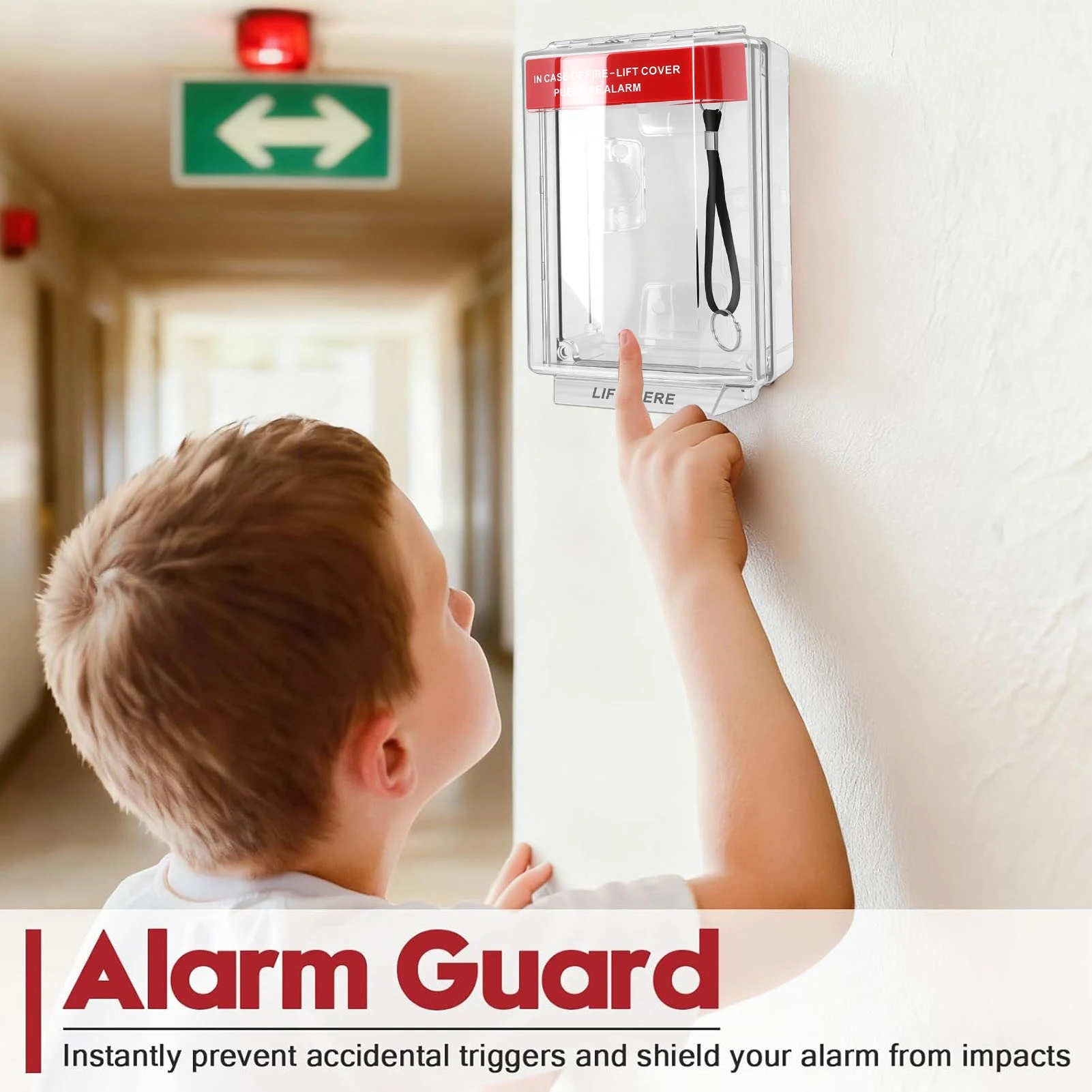 Fire Call Point Cover with Pull Station IP67 Water Proof Heat Proof Manual Call Point Protective Guard for Home Office Outdoor