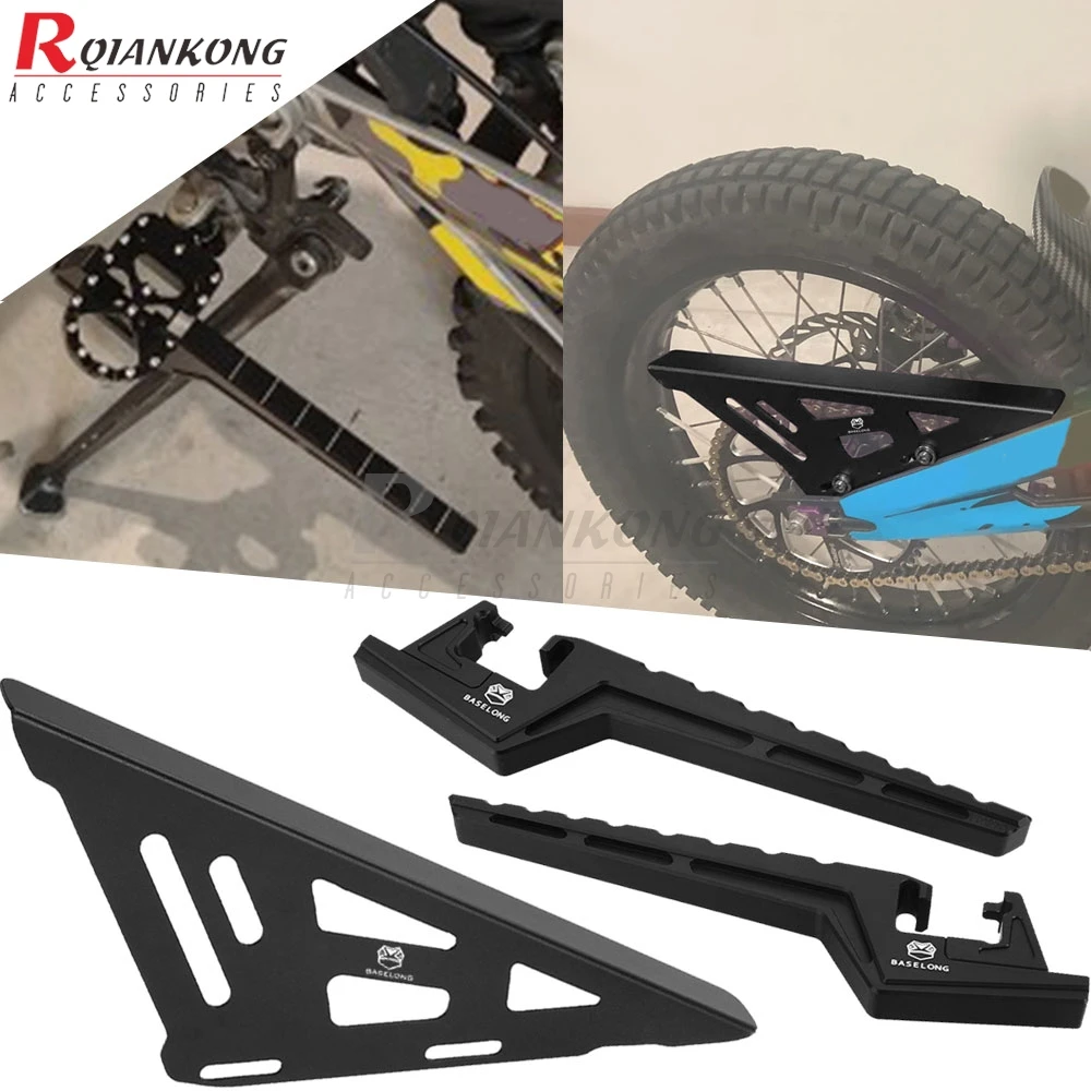 

Motocross Chain Guard Cover Electric Dirt Bikes For Segway X160 X260 For Surron Light Bee X S L1E Passenger Footpegs Extensions
