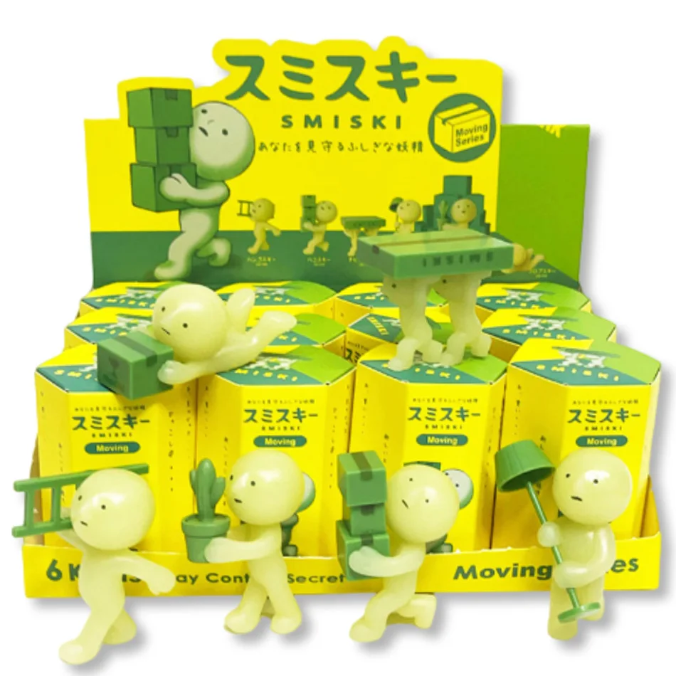 12 قطعة SMISKI الحياة عامل سلسلة توهج في الظلام دمية صندوق أعمى الزاوية ديكور منضدية نموذج عيد الميلاد لعبة مفاجأة صندوق هدية