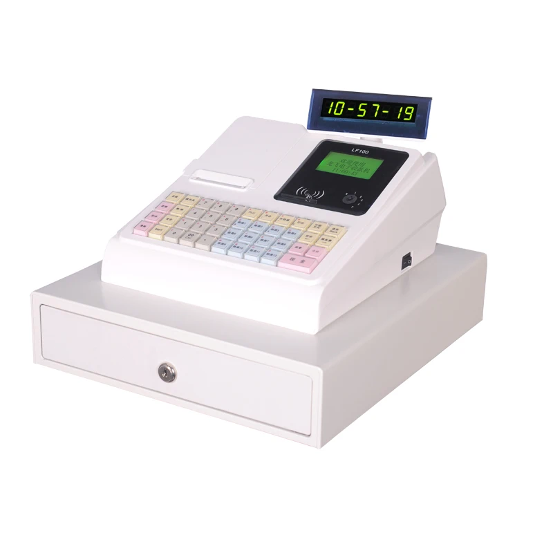 LongFly Bestseller 57mm Thermal Printer with Cash Drawer Pos System White Cash Register
