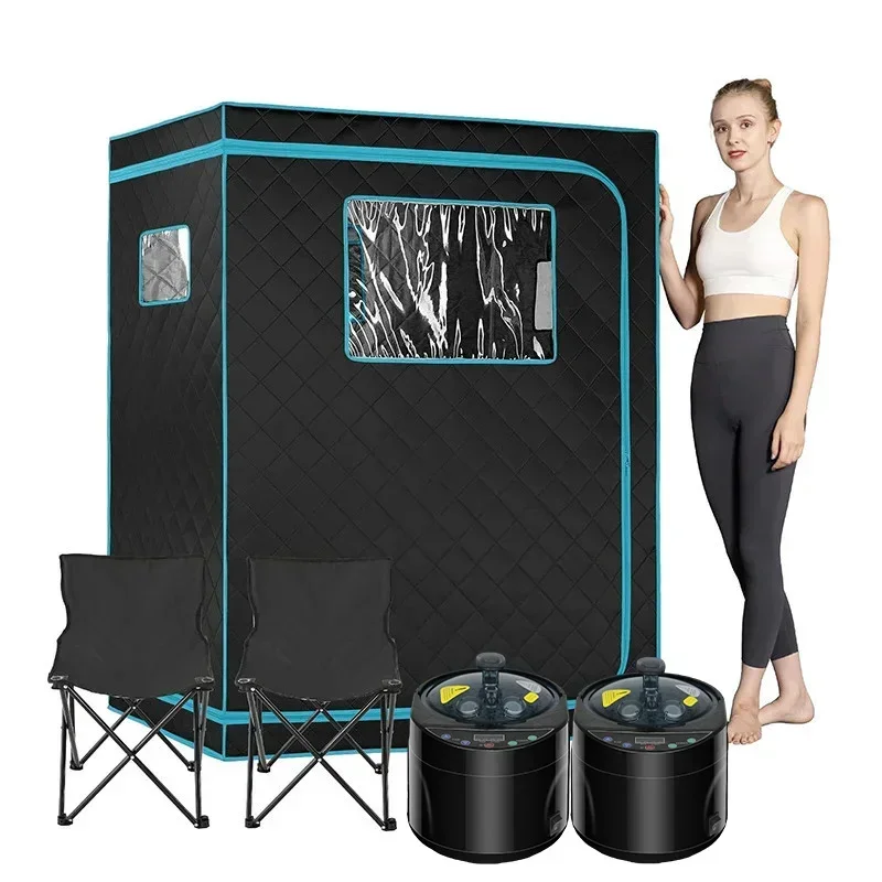 Full Size Steam Sauna Set, Whole Body Large Space Home Spa With 4L Steamer  4L 2000W EU US AU UK Plug for Relaxation Detox