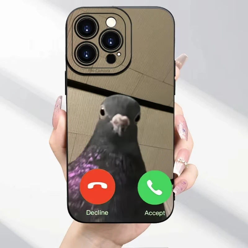 Funda de Teléfono con Diseño de Llamada de Paloma para iPhone 17 16 Pro Max 15 14 13 12 11, Funda Suave para iPhone Air 17E 16E XS XR X 16 Plus
