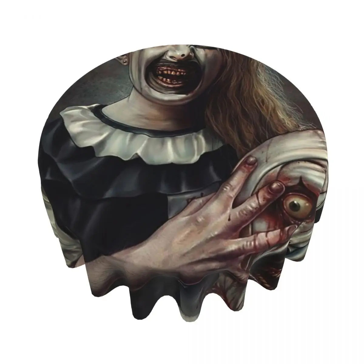 

Terrifier 2- The Little Pale Girl Waterproof Round Tablecloth Oilproof Table Cloth for Kitchen Events Dining Table Cover 60 inch