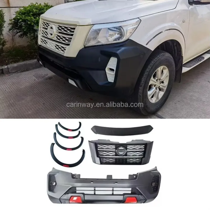 Front Bumper NP300 Body Kits Upgrade 2016 to 2021 Frontier Grille Face Lift Accessories for Nissan Navara 2016-2019