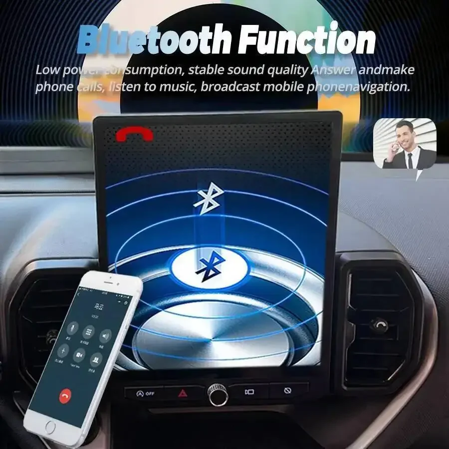 Multimedia Video Carplay Bluetooth5.0  Player For Ford Bronco Sport 2021-2025 Android14  Car Radio Auto Stereo GPS Navigation