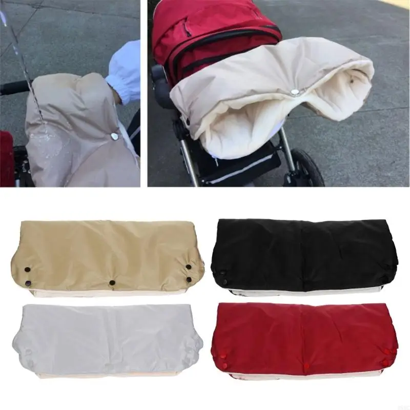 39BC Hand Muff Baby Stroller Warm Hand Muff Hand Gloves with Thicken Fleece Lining Water Resistant Hand Mitten for Pushchair