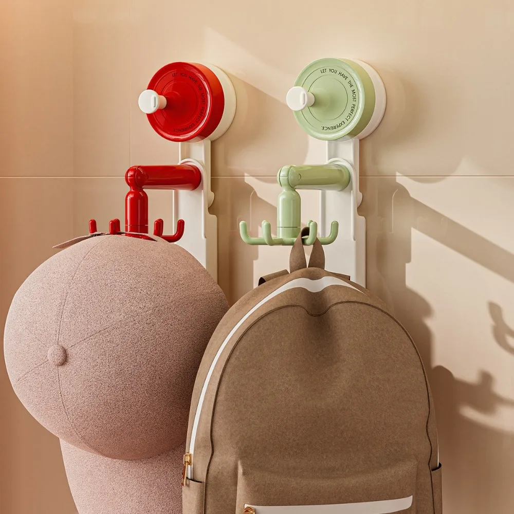

360° Rotating 6 Claw Rotary Hook Wall Hanging Reusable Suction Cup Hook Punch-free Save Space Universal Hook Bathroom