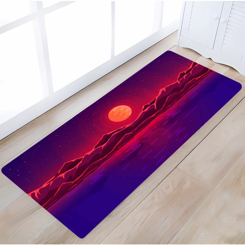 Mats for Entrance Door Carpet for Kitchen Mountain Art Custom Bath Rug Mat Things to the Room Decoration Items Home Accsessories