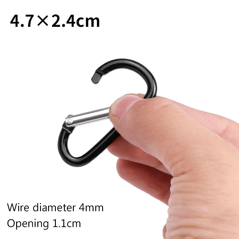 5/10PCS Mini Carabiner Keychain Aluminum Alloy D-ring Buckle Spring Snap Clip Hooks Keychain Carabiner For Outdoor Camping Tools