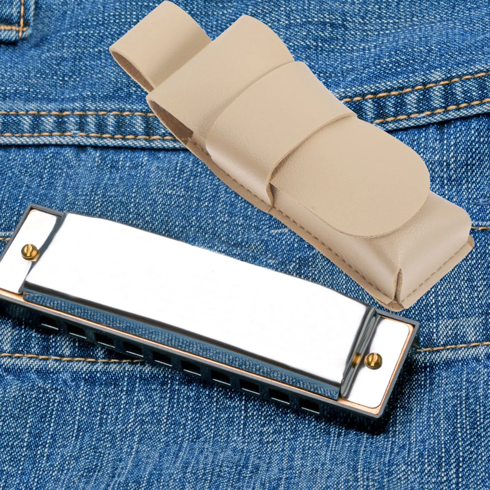3Pcs Harmonica Bag Harmonica Carrying Case Protective Slim Design for Musicians Travel Practice and Stage Performance