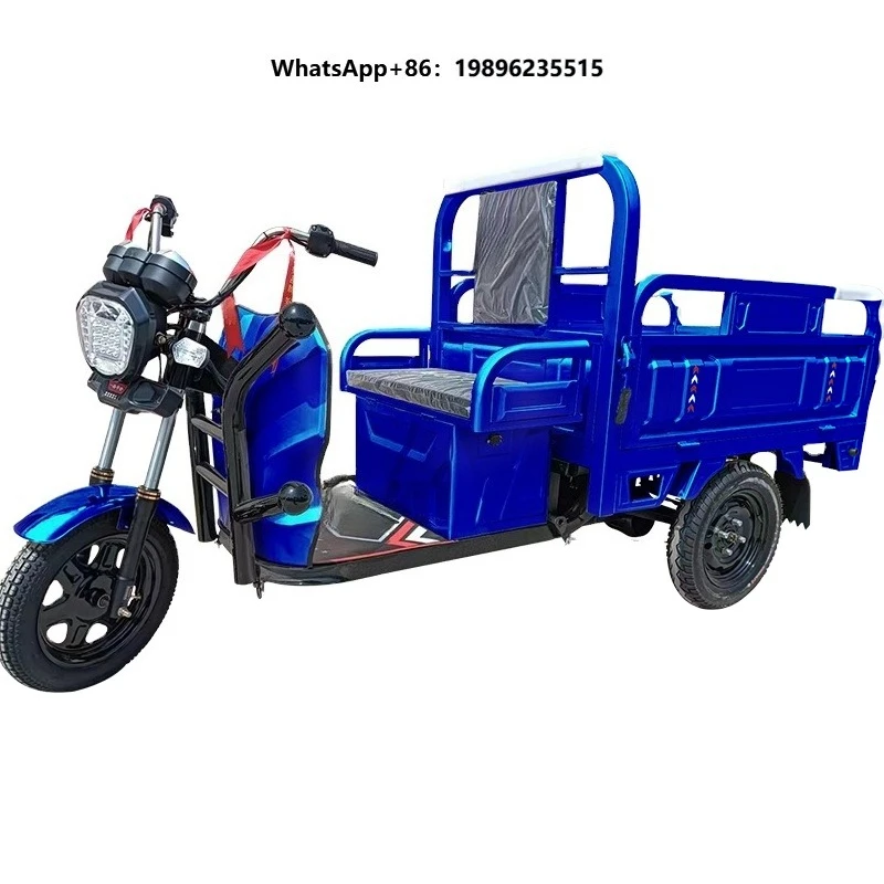 1000W Motorized Electric Tricycle 3-Wheel Cargo Bike with Adjustable Seat 48V/60V/72V Battery 400kg Payload Capacity