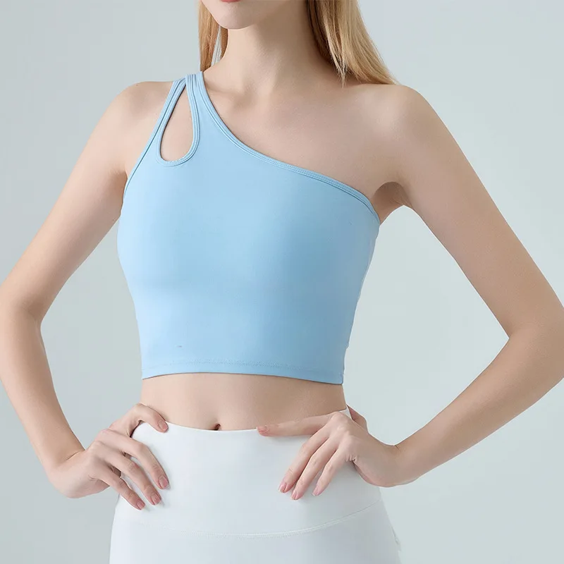 Workout Underwear Solid Color Women Fitness Bras Tights High Strength Shockproof Gym Sports Top Push Up With Chest Pad Yoga Vest