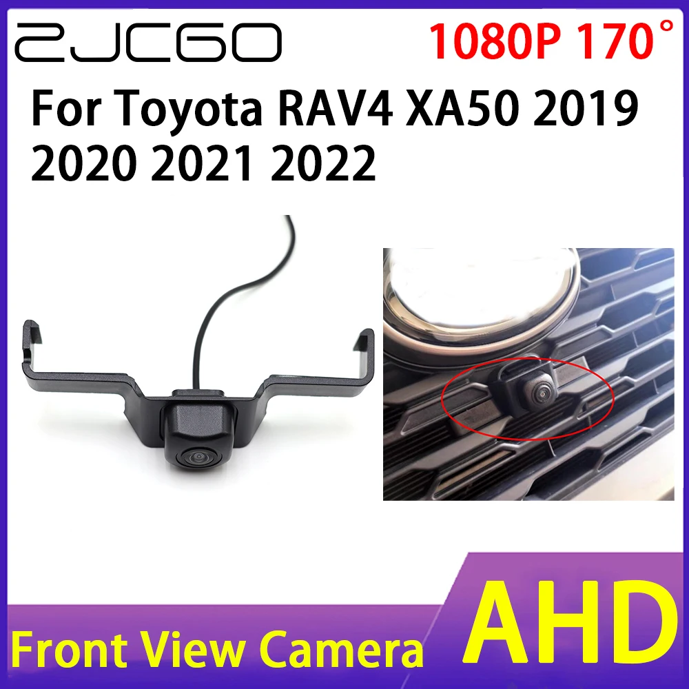 

ZJCGO Car Front View Camera AHD 1080P Waterproof Night Vision CCD for Toyota RAV4 XA50 2019 2020 2021 2022