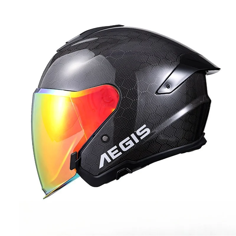 Casque de moto ouvert à double - Carbon Fiber Lightweight Motorcycle Helmet avis et prix