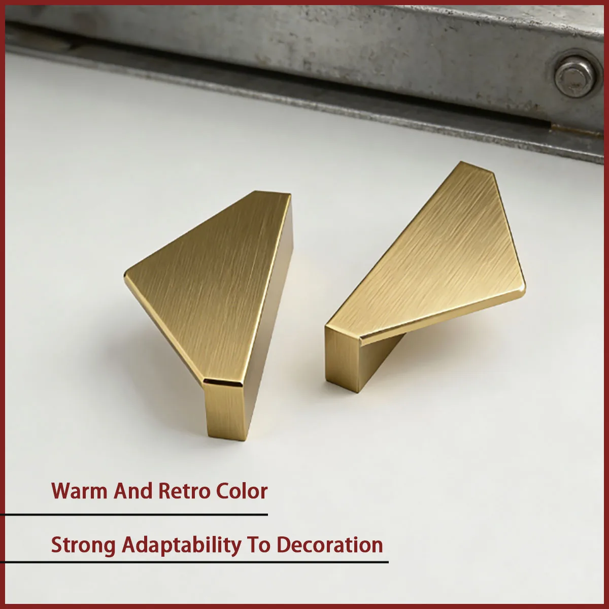 Various Shapes of Cabinet Doors with Brass Colored Metal Handles for Wardrobes, Cabinets, Wine Cabinets, Etc