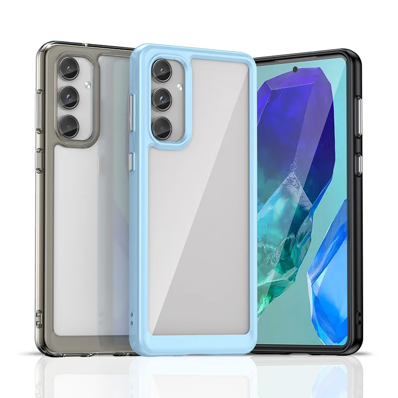 Hybrid Rugged Protection Case for Samsung Galaxy M55 M556B Case TPU Bumper Crystal Clear Armor Hard Back Cover for Samsung M55