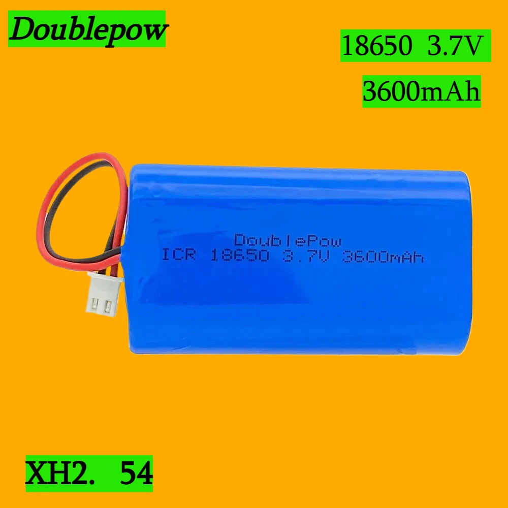 3.7V Lithium Battery Pack 3600mAh 18650 Rechargeable Battery Pack Amplifier Speaker Protection Board + XH-2P Plug