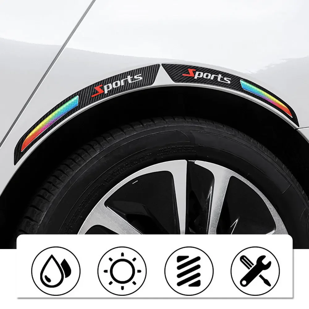 

Universal Soft Car Fender Flare Arch Sticker Fender Vents Reflective Protector Cover Strips Mud Flaps Car Accessories 5 Colors