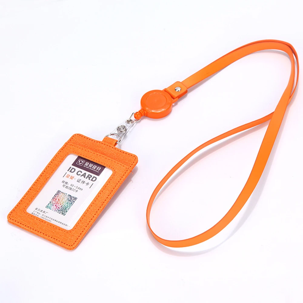

Fashion Women's Wallet Coin Bag Business ID Badge Holder Credit Card Holder Protect Cover Bag Strap Card holder