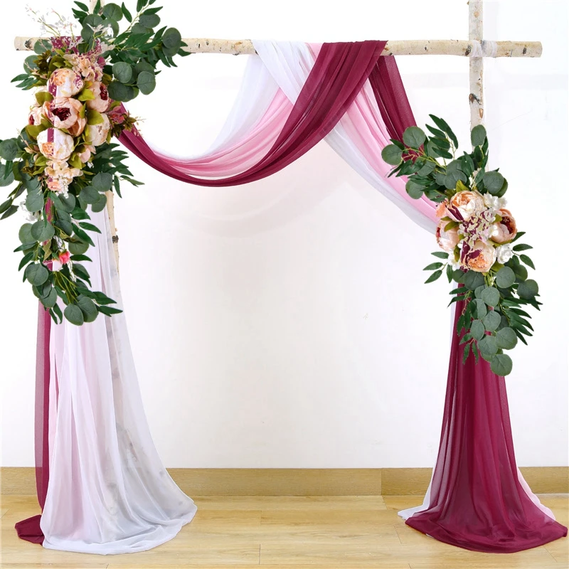 

Rose Artificial Wedding Wreath Door Threshold Flowers Hanging Garland DIY Wedding Arch Peony Fake Flower Window Display Floral