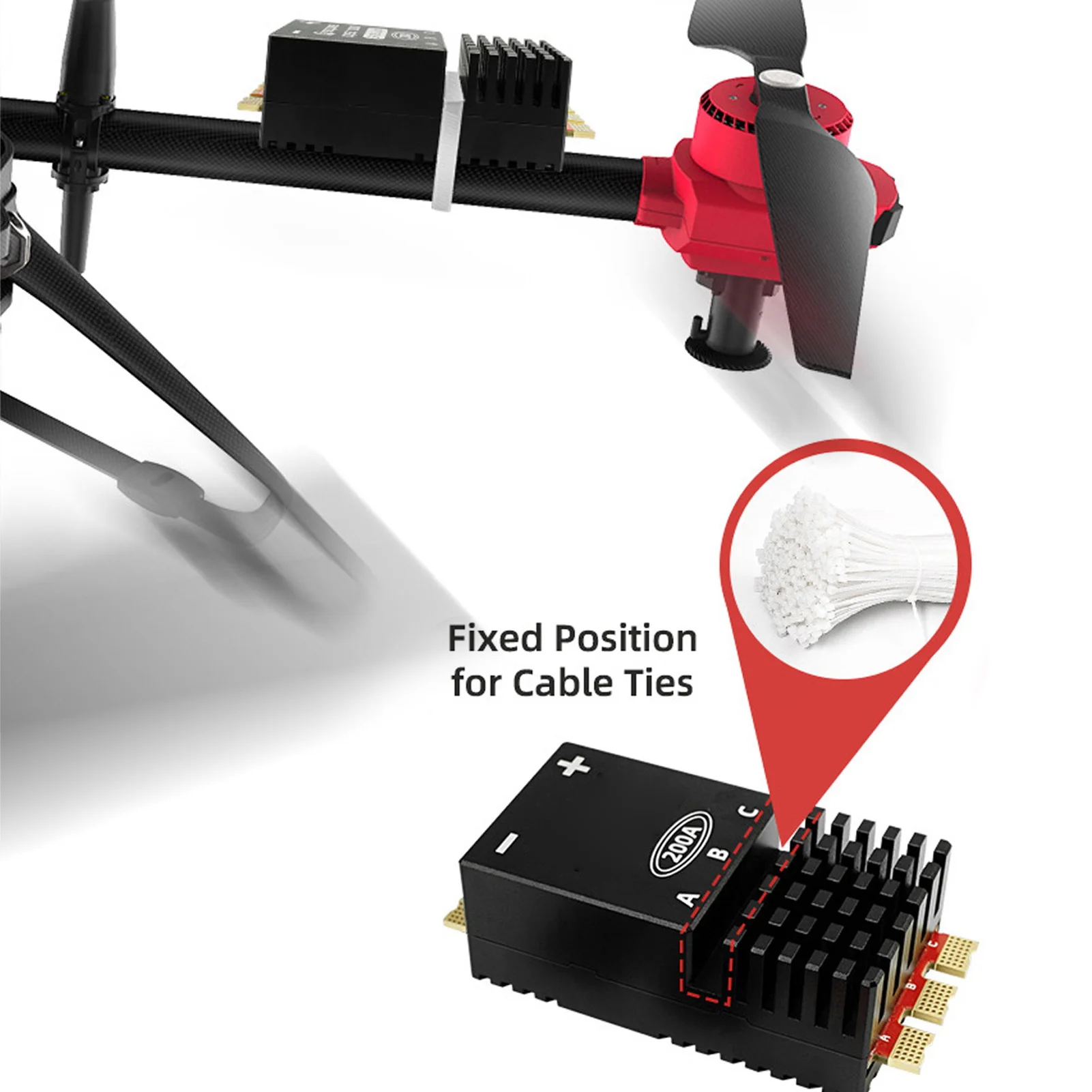 فرش ESC 200A 5 ‐ 12S بطارية تعمل بالطاقة RC محرك السيارة الكهربائية سرعة تحكم 128 كيلو هرتز PWM DC18V ‐ 50.4 فولت فرش ESC