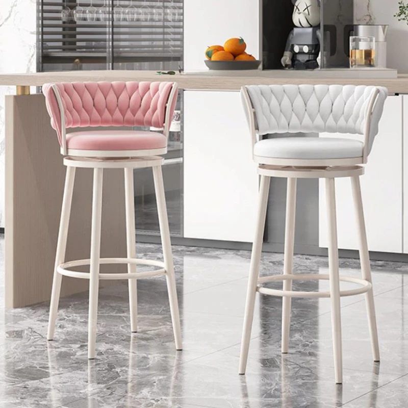 

Tabouret Design Chairs Luxury Home Bar Chair Swivel Manicure Salon Nordic Counter Kitchen Stools Make Up Stool BY-197