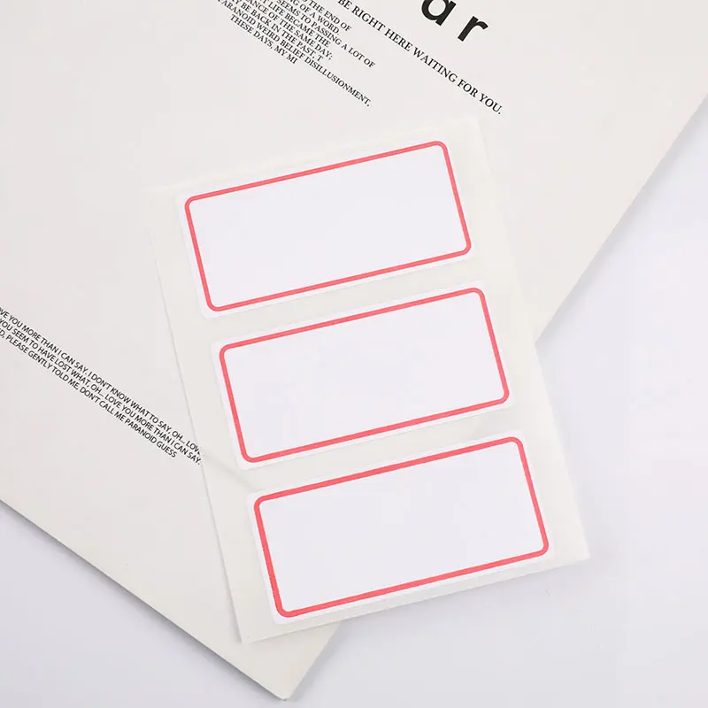 

36 этикеток, листы наклеек, белые самоклеящиеся этикетки, наклейка с именем, пустая заметка