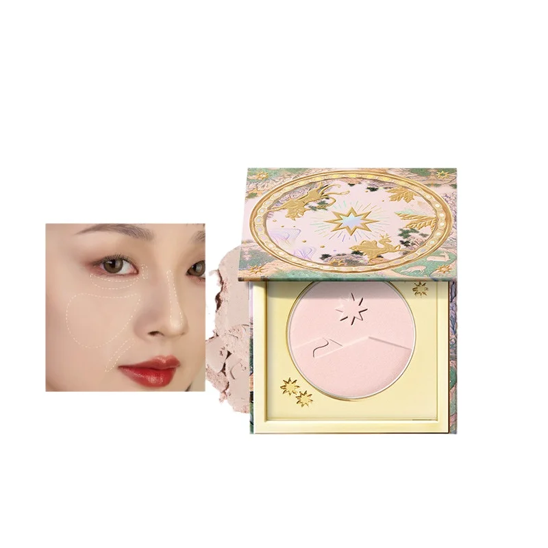 

Girlcult Highlighter Makeup Facial Contouring Natural Dimensional Dual Color Shimmer Pearl Matte Blush Contour Palette Cosmetics