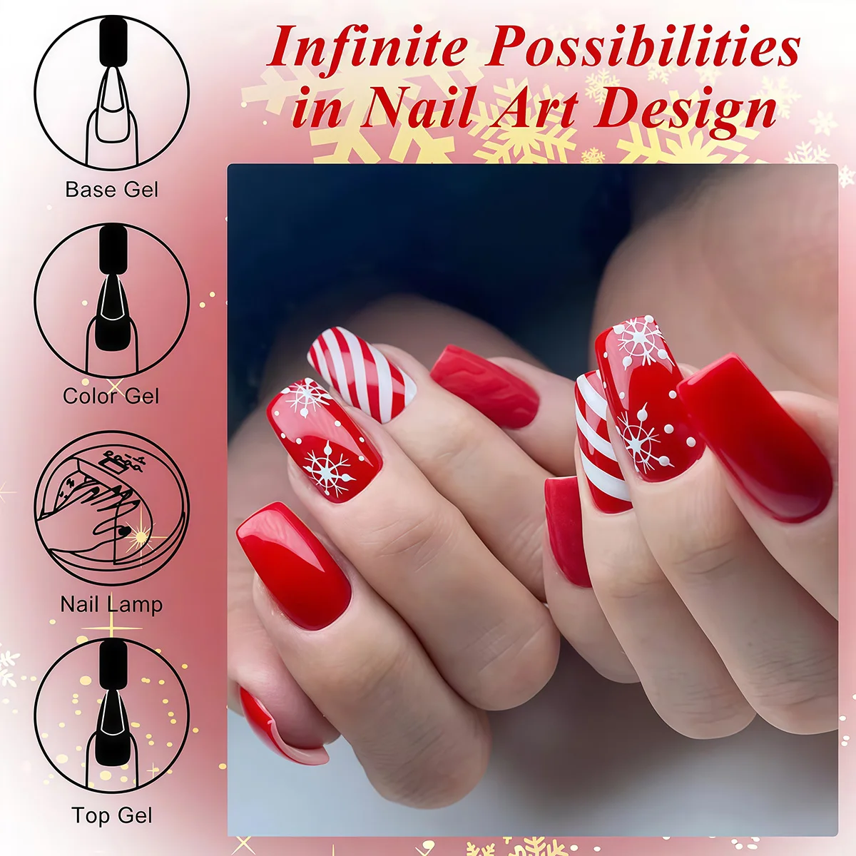 Juego de esmaltes de uñas de 8 piezas, con acabado brillante duradero, es un accesorio de uñas de belleza imprescindible y es fácil de usar.