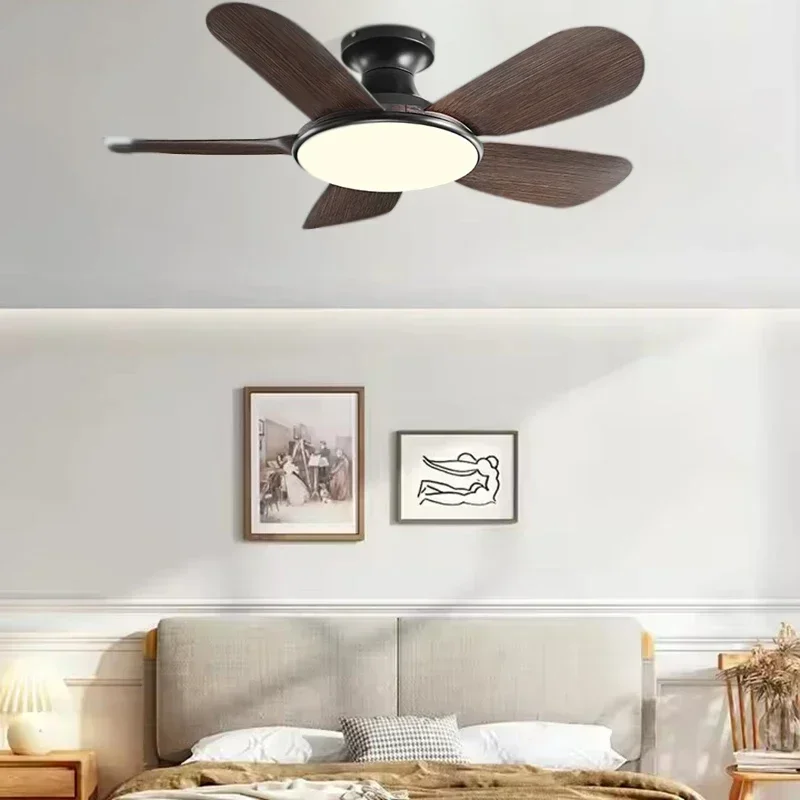 Modern Ceiling Fans with Remote Control and Low Floor DC Motor for Energy Saving Simple Home Fan 110-220V