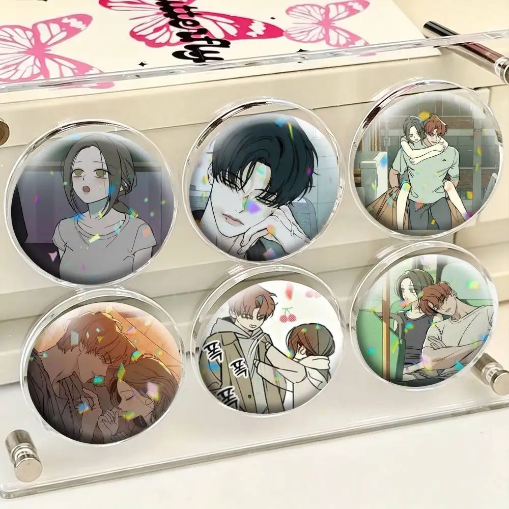 Tears on a Withered Flower Square  25mm 32mm 44mm 58mm 75mm Brooches Badges Pins for Accessories Gift