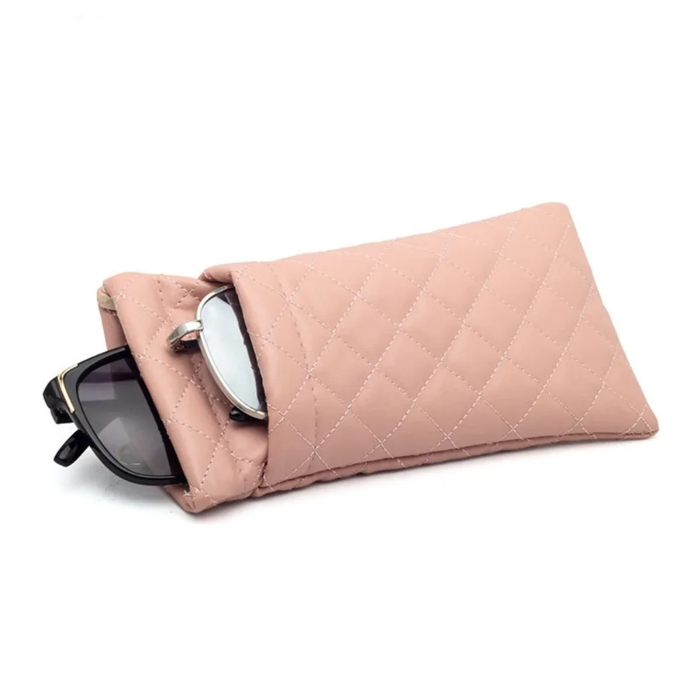 Single/Double-layer Sunglasses Storage Bag Waterproof High-end Glasses Bag PU Leather Coins Lipsticks Pouch