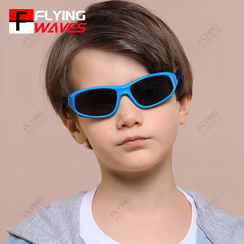 Polarized Kids Sunglasses UV400 Flexible TPEE Frame Sports Sun Glasses for Boys Girls 3-12 Years Cool Cycling Baseball Softball