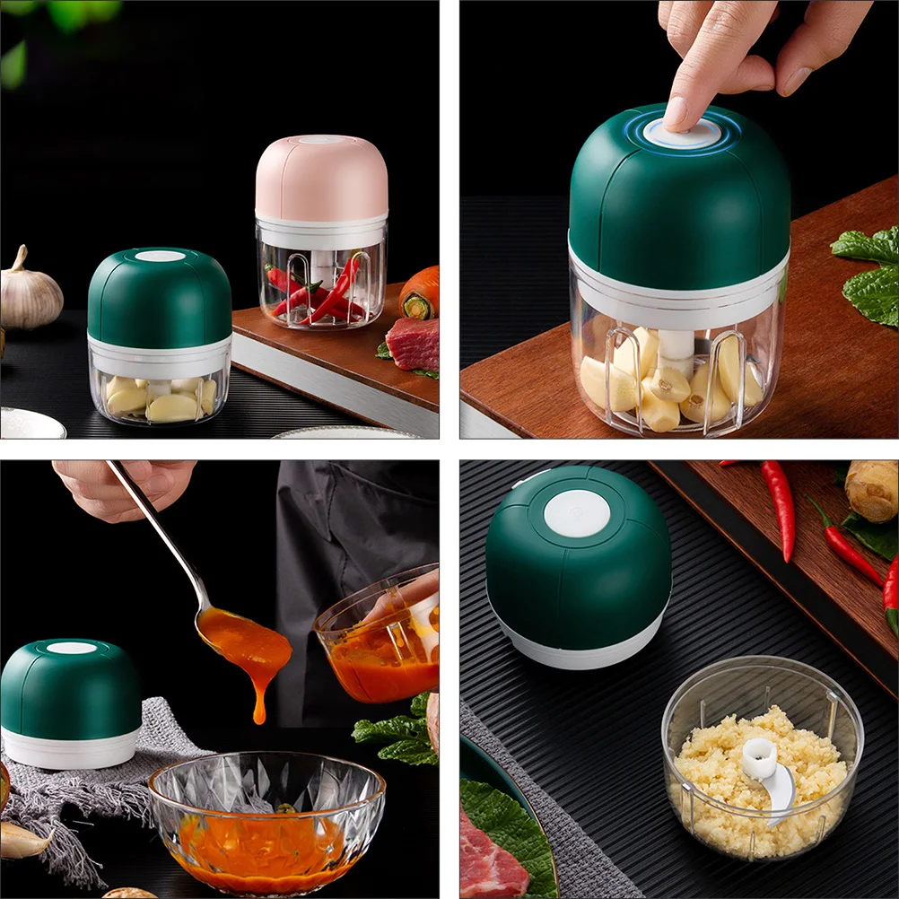 

Electric Garlic Masher Vegetable Fruit Slicer Crusher Kitchen Tool Stainless Steel ABS Material USB Charging Easy Clean Multi