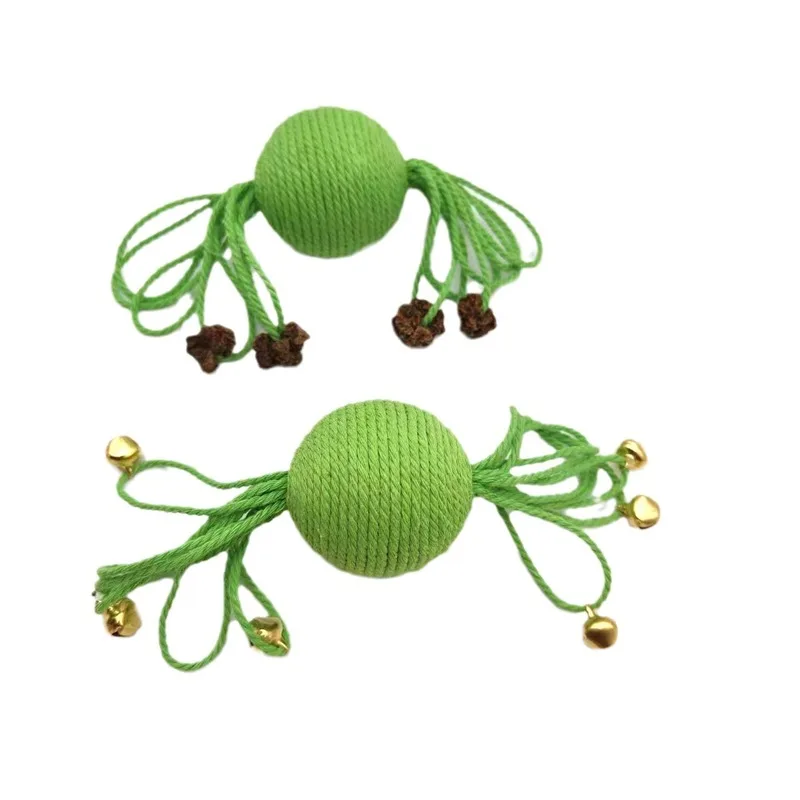 Cat toy ball with cotton rope winding for self-entertainment and interaction, pet supplies, cat toy.