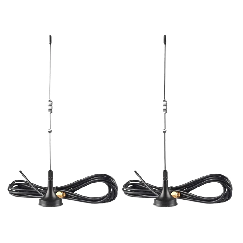 2X UT-106UV SMA-Male Dual Band Mobile Magnet Antenna Yaesu Two-Way Radios