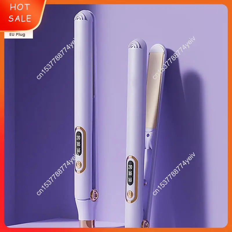 2 في 1 مكواة فرد الشعر المجعد للنساء، أداة العناية بالشعر السلبي، مكواة فرد الشعر التي لا تضر الشعر (الاتحاد الأوروبي) A62X