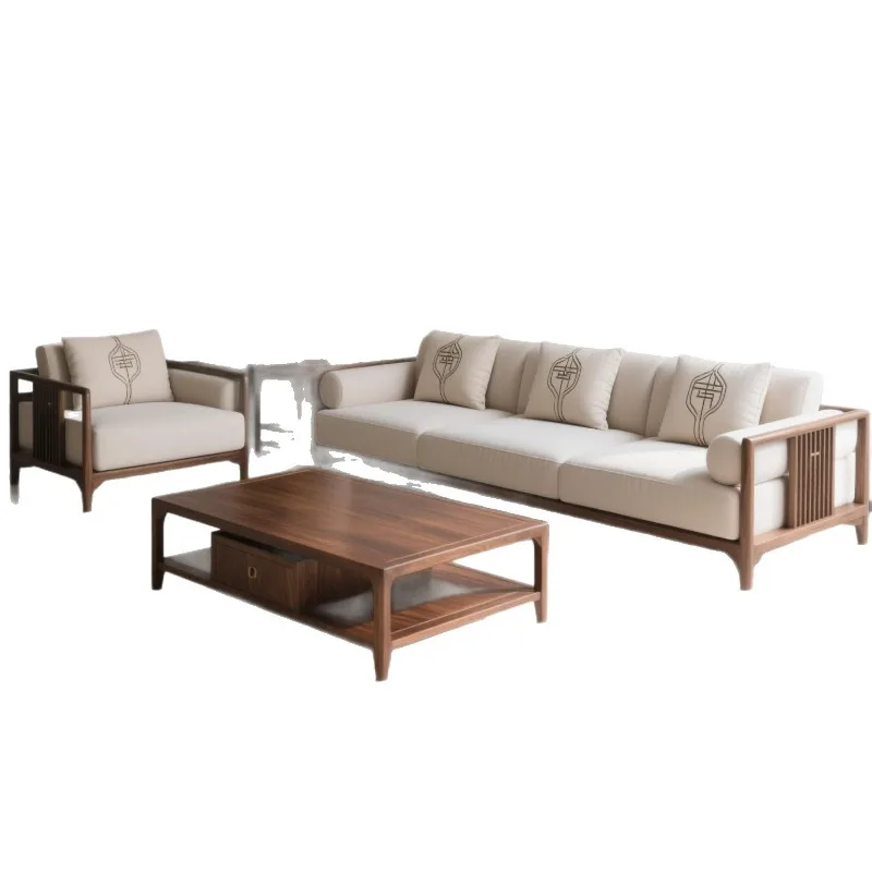 

Song-style sofa solid wood villa furniture large apartment all solid wood