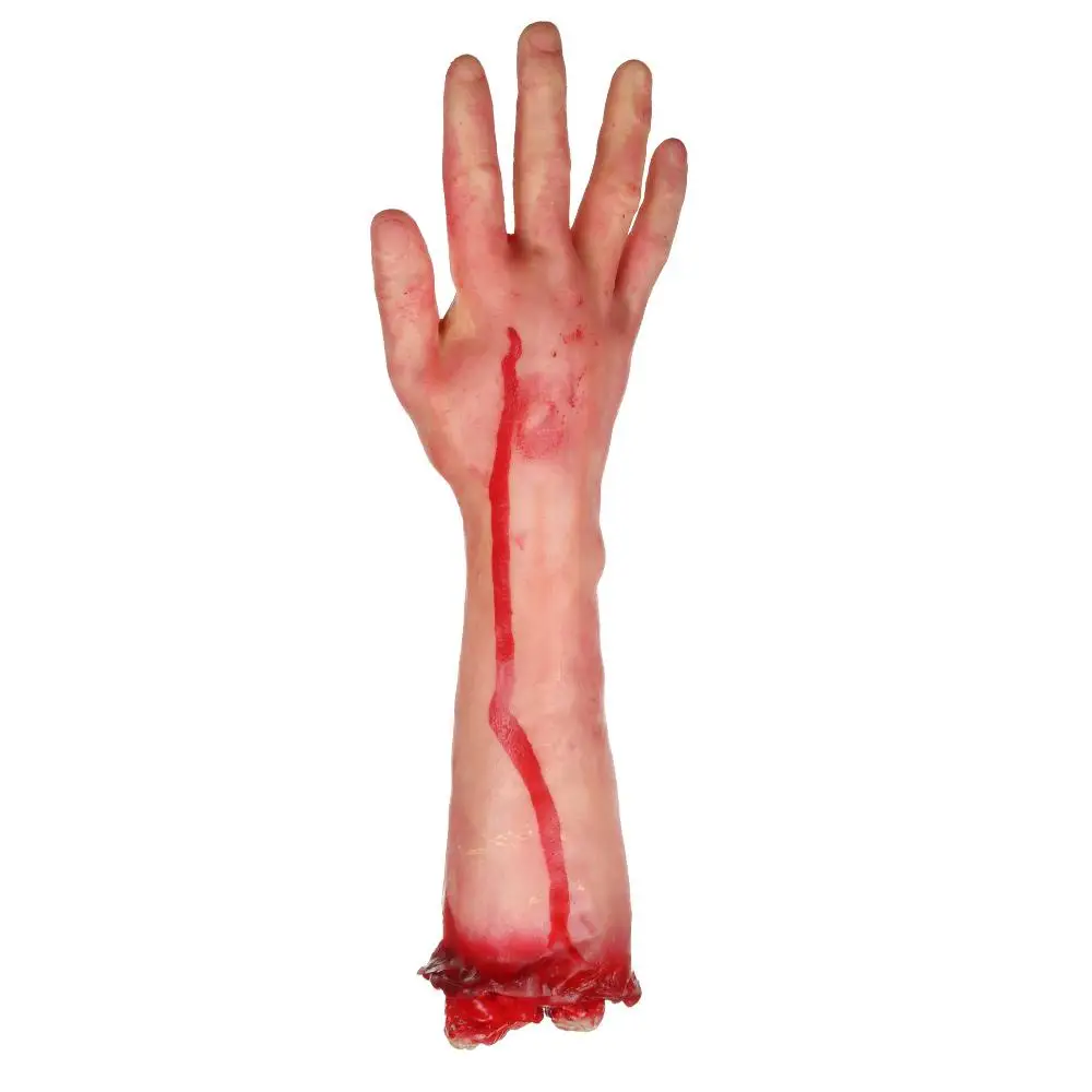 ใหม่คอสเพลย์ Haunted House Party ตกแต่งน่ากลัวฮาโลวีนเครื่องแต่งกาย Latex ของเล่นสยองขวัญ Props Lifesize Bloody Hand