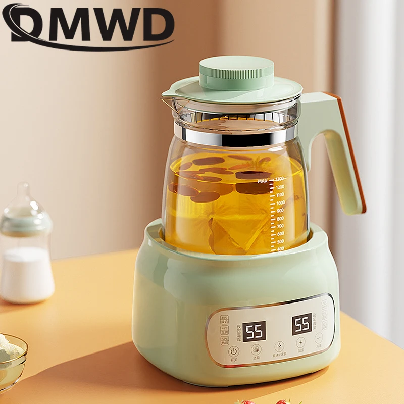 DMWD 1.3L Infant Thermostatic Milk Regulator Baby Kettle Keep Warm Health Pot Hot Water Smart Insulation Pot Milk Powder Warmer