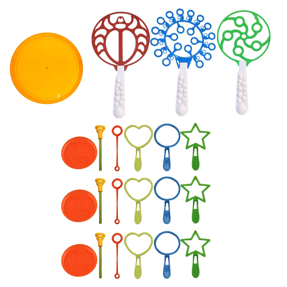 Set di 22 Pezzi per Bolle di Sapone per Bambini, Giochi con Anelli Grandi, Dischi, Forme di Granchio, Gioco di Bolle per Interni ed Esterni, Creatore di Bolle Invernali