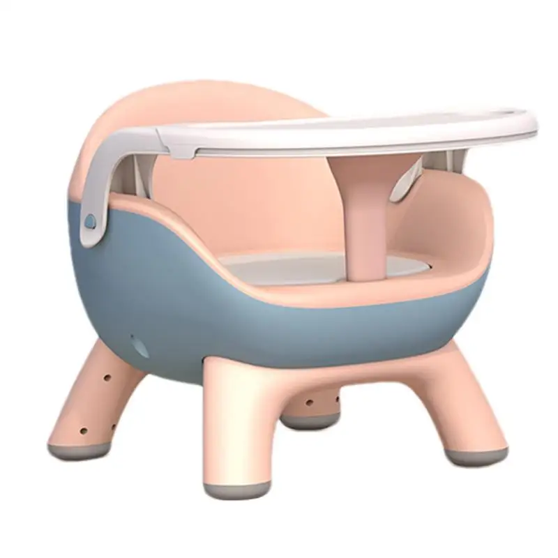 Silla de comedor para niños, elevador de alimentación con bandeja extraíble, asiento de suelo, silla para comer para bebés