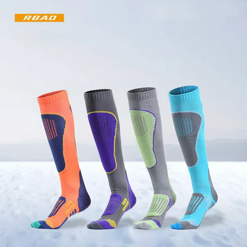 1 Pairs Winter Camping Ski Socks For Men Women Long Warm Socks Thick Compression Socks Sports Snowboarding Hiking Thermal Socks